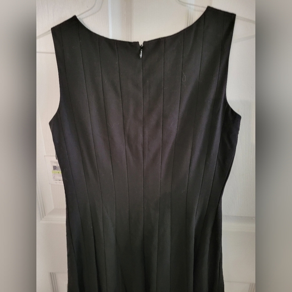 Calvin Klein Pleated Fit & Flare Sleeveless Black Dress Size 4 - Picture 5 of 7